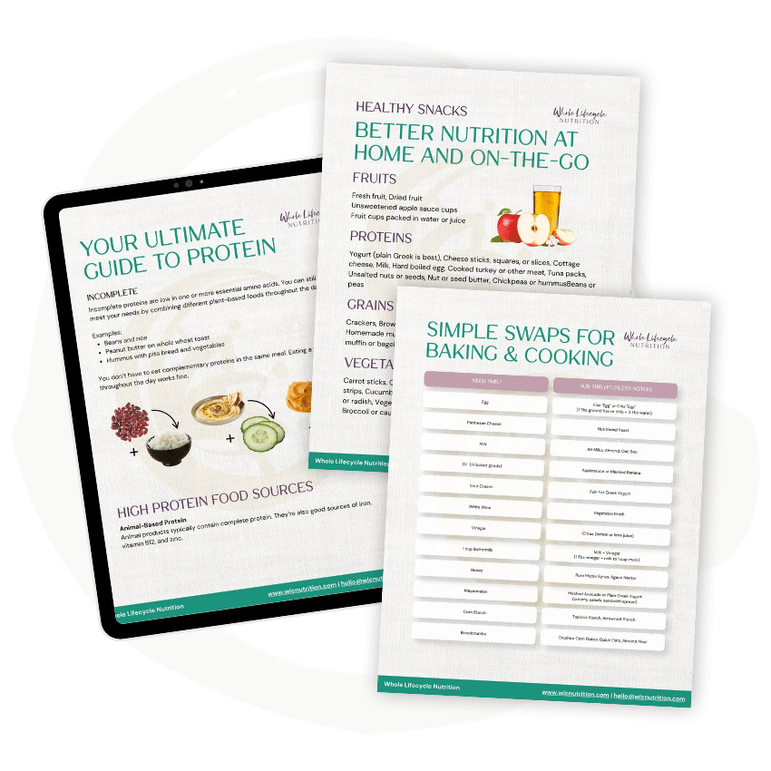Whole Lifecycle Nutrition eBook pages